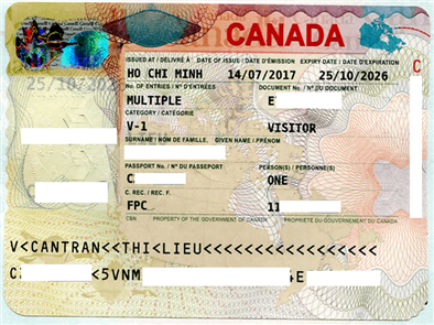Visa thăm thân - Visitor visa. Gia đình học sinh Ngô Minh Tường