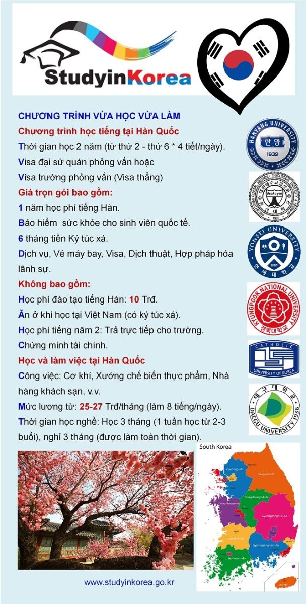 Du học Hàn Quốc vừa học vừa làm